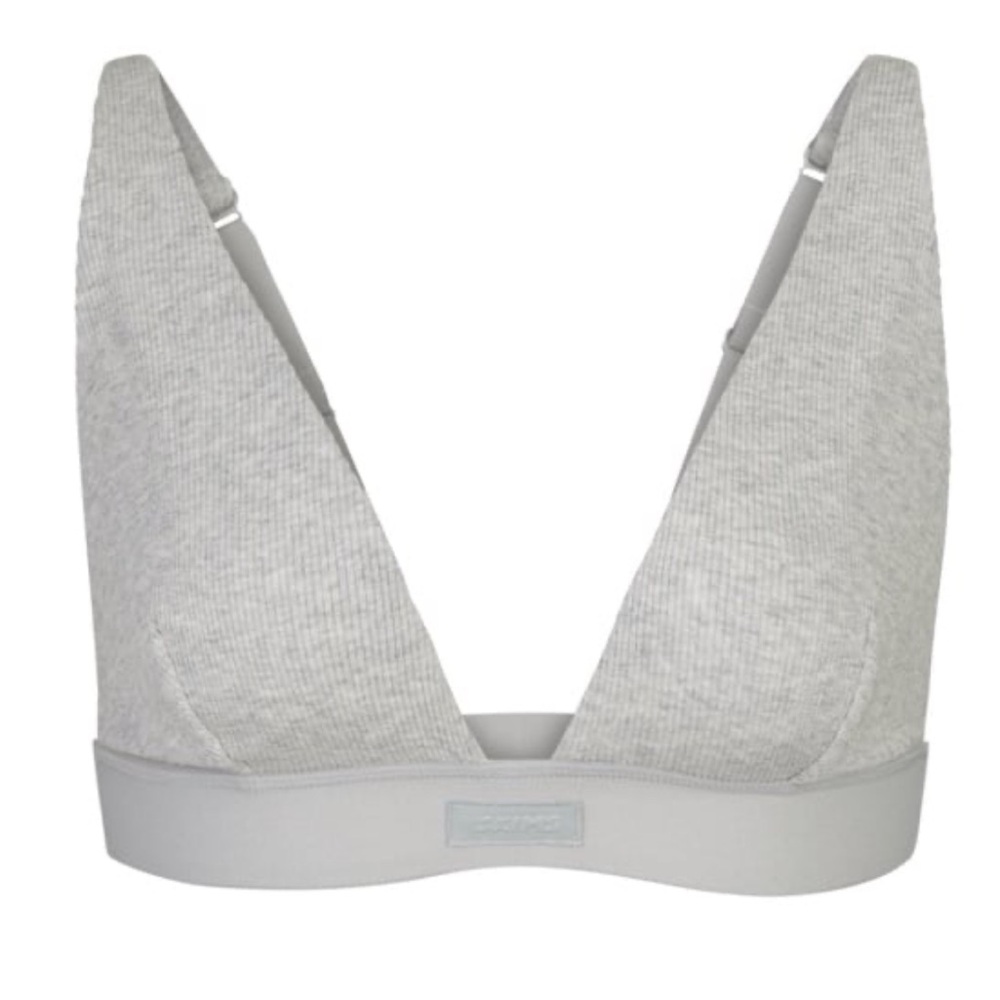 NWT SKIMS COTTON BRA PLUNGE BRALETTE